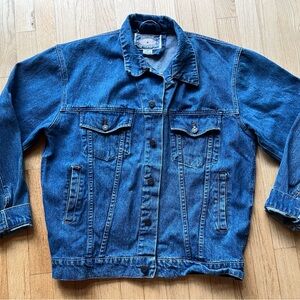 MENS VINTAGE DENIM JACKET / BUTTON DOWN / A&W CRUISIN LAS VEGAS CONVENTION 1996